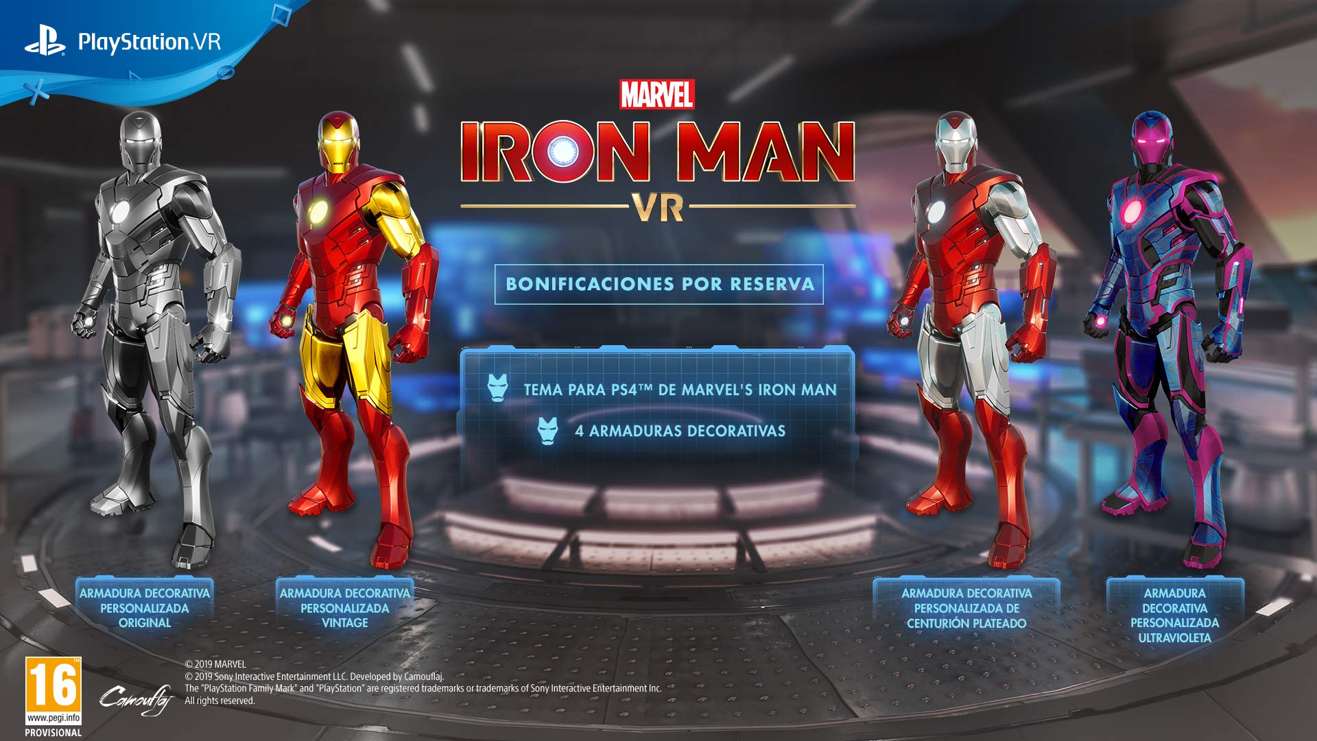 Playstation Marvel's Iron Man VR – Vive la Experiencia del Vengador Armado en Realidad Virtual con Combates Aéreos y Arsenal Personalizable Playstation Marvel's Iron Man VR – Vive la Experiencia del Vengador Armado en Realidad Virtual con Combates Aéreos y Arsenal Personalizable